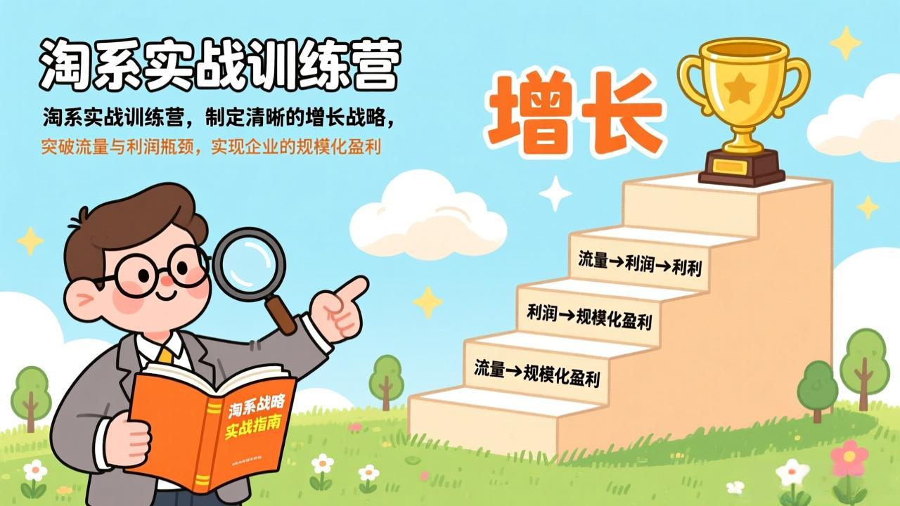 淘系实战训练营，制定清晰的增长战略，突破流量与利润瓶颈，实现企业的规模化盈利-轻创联盟