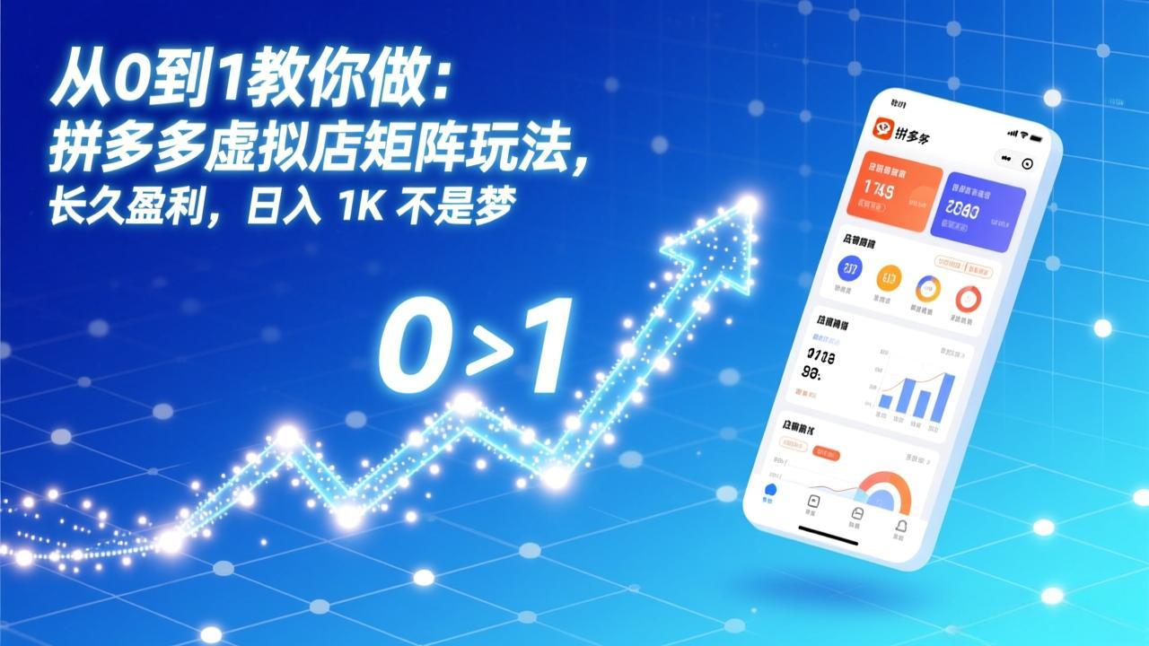 从0到1教你做：拼多多虚拟店矩阵玩法，长久盈利，日入 1K 不是梦-轻创联盟