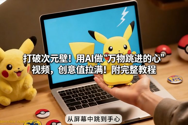 打破次元壁！用AI做【万物跳进手心】视频，创意值拉满！附完整教程-轻创联盟