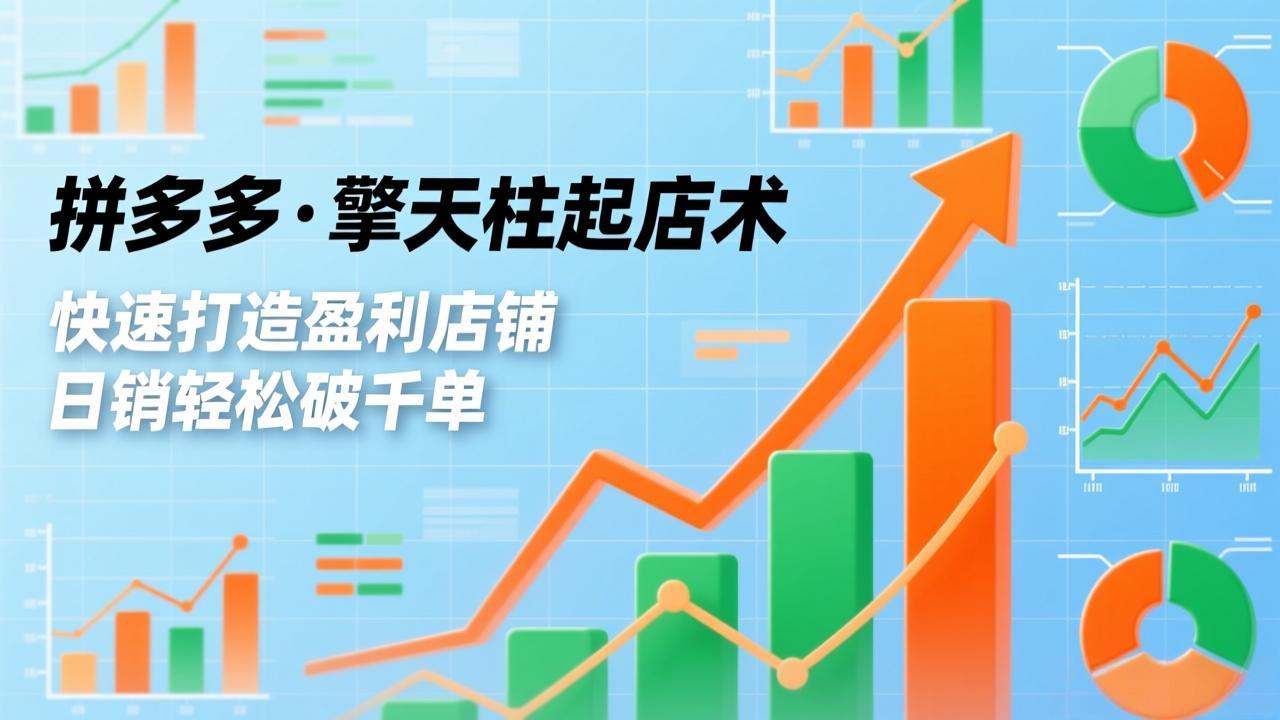 拼多多·擎天柱起店术，爆流布局、利润起飞、不断流，快速打造盈利店铺，日销破千单(更新-轻创联盟