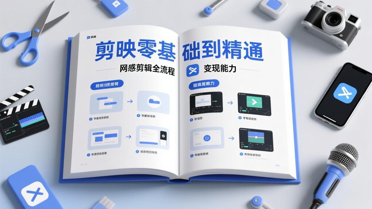 剪映零基础也能快速上手，从入门到精通掌握网感剪辑全流程，掌握能直接变现的剪辑能力-轻创联盟