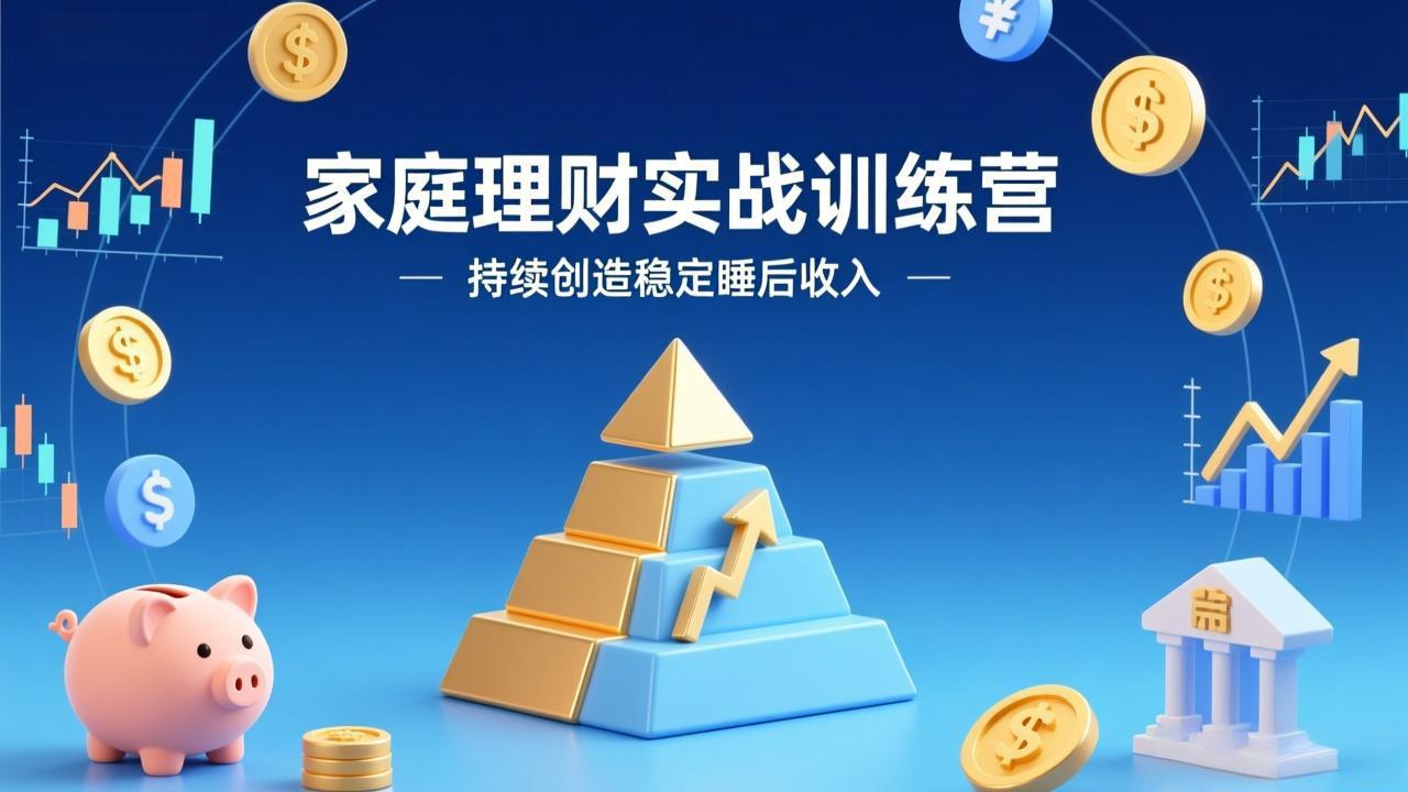 家庭理财实战训练营：从0到1建体系，三阶进阶层层递进，助你持续创造稳定睡后收入-轻创联盟