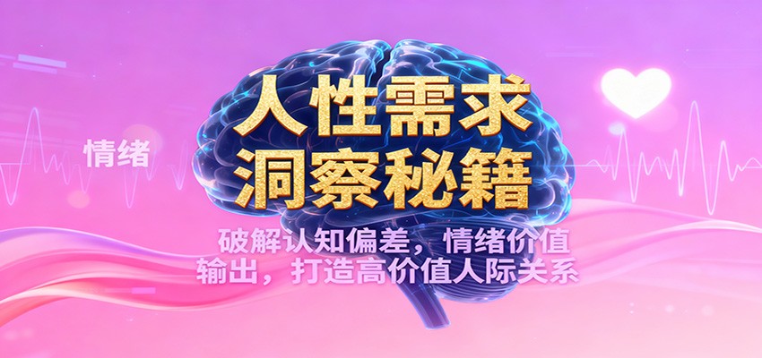 人性需求洞察秘籍，破解认知偏差，情绪价值输出，打造高价值人际关系-轻创联盟