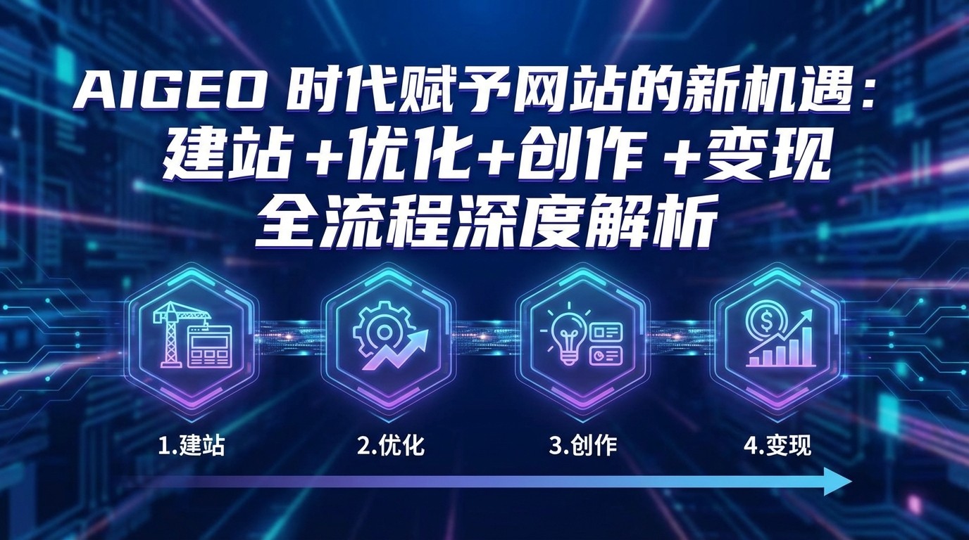 AIGEO+时代赋予网站的新机遇：建站+优化+创作+变现+全流程深度解析-轻创联盟