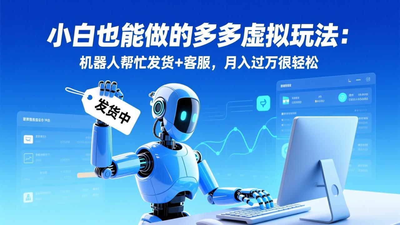 小白也能做的多多虚拟玩法：机器人帮忙发货+客服，月入过万很轻松-轻创联盟