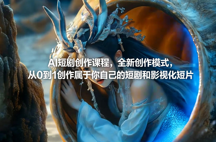 AI短剧创作课程，全新创作模式，从0到1创作属于你自己的短剧和影视化短片-轻创联盟