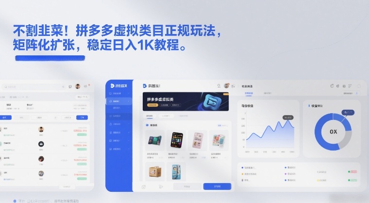 不割韭菜！拼多多虚拟类目正规玩法，矩阵化扩张，稳定日入1K教程【揭秘】-轻创联盟
