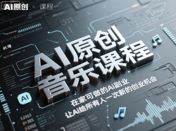 AI原创音乐课程，在家可做的Ai副业，让Ai给所有人一次新的创业机会-轻创联盟