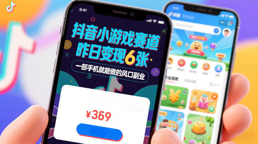 抖音小游戏赛道，昨日变现600+，零基础一部手机就能做的风口副业【揭秘】-轻创联盟