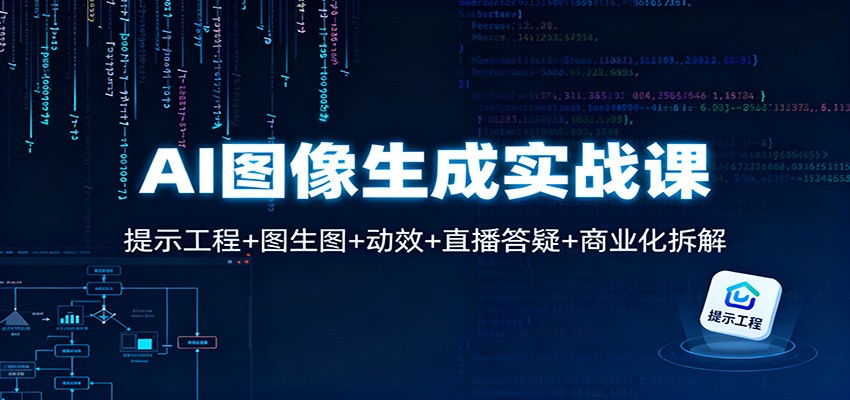 AI图像生成实战课:提示工程+图生图+动效+直播答疑+商业化拆解-轻创联盟