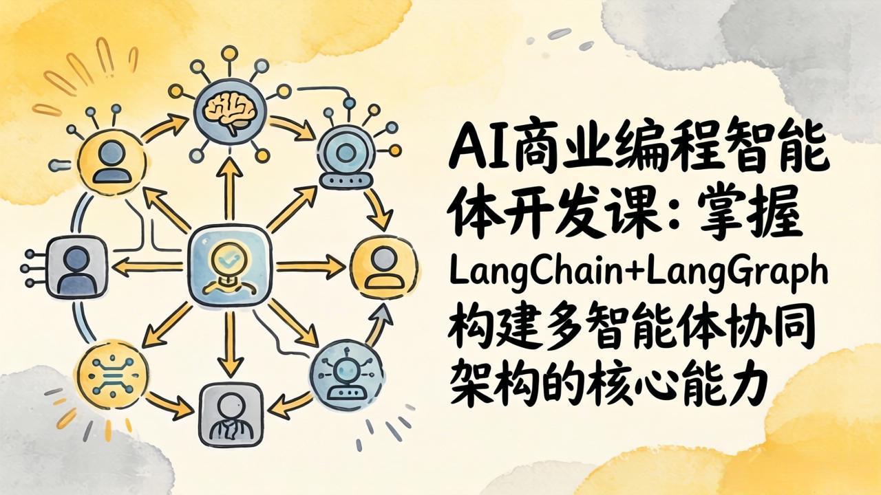AI商业编程智能体开发课：掌握LangChain+LangGraph构建多智能体协同架构的核心能力-轻创联盟