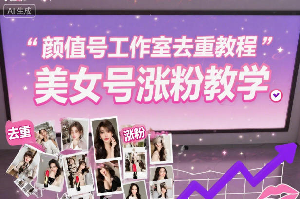颜值号工作室去重教程，美女号涨粉教学-轻创联盟