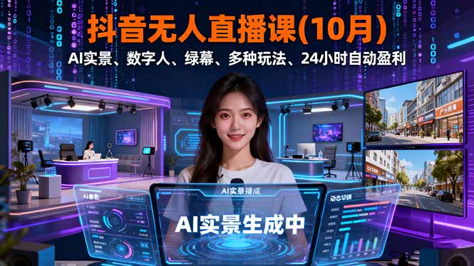 抖音无人直播课(10月-轻创联盟