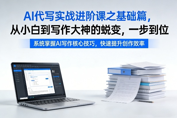 AI代写实战进阶课之基础篇，从小白到写作大神的蜕变，一步到位【揭秘】-轻创联盟