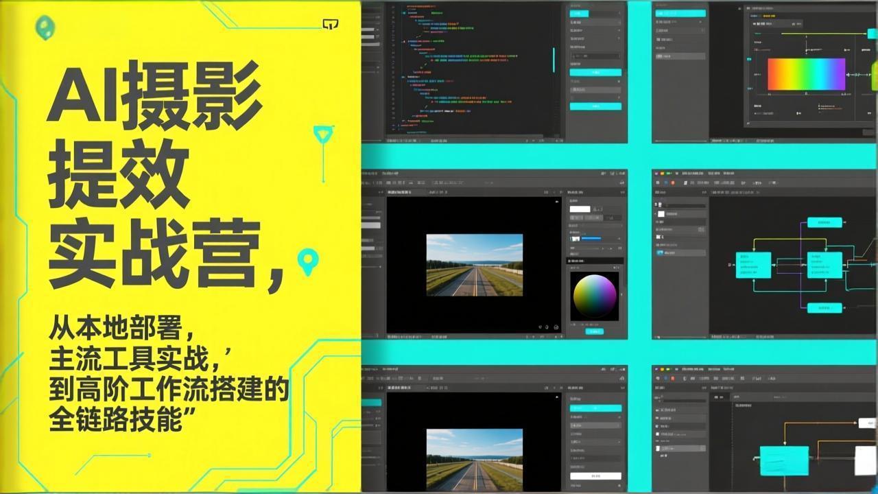 AI+摄影提效实战营，从本地部署，主流工具实战，到高阶工作流搭建的全链路技能-轻创联盟