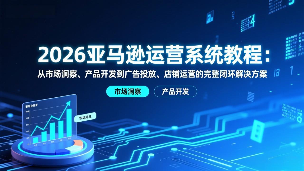 2026亚马逊运营系统教程：从市场洞察、产品开发到广告投放、店铺运营的完整闭环解决方案-轻创联盟