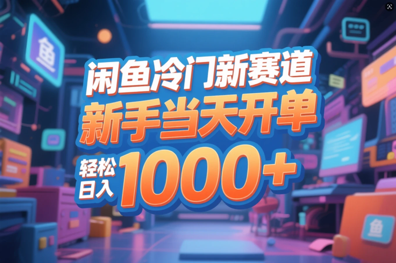 闲鱼冷门新赛道，新手当天开单，轻松日入1000+-轻创联盟