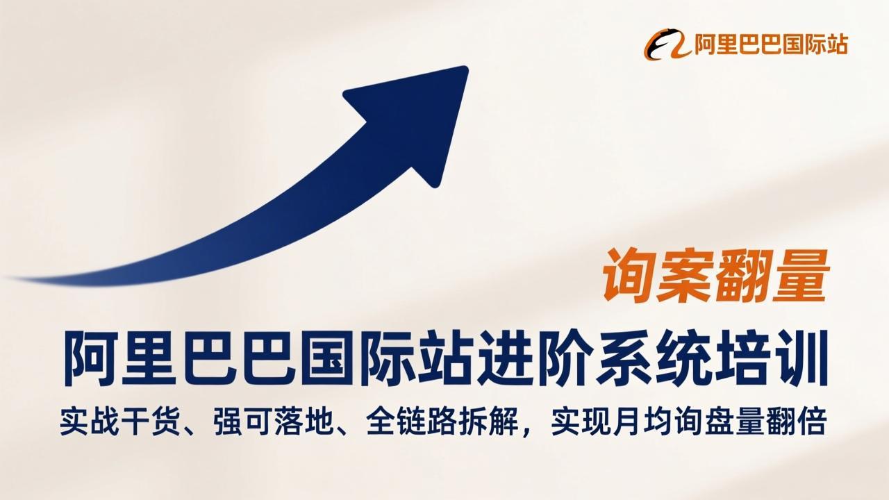 阿里巴巴国际站进阶系统培训，实战干货、强可落地、全链路拆解，实现月均询盘量翻倍-轻创联盟