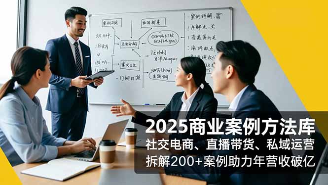 2025商业案例方法库，社交电商、直播带货、私域运营，拆解200+案例助力年营收破亿-轻创联盟