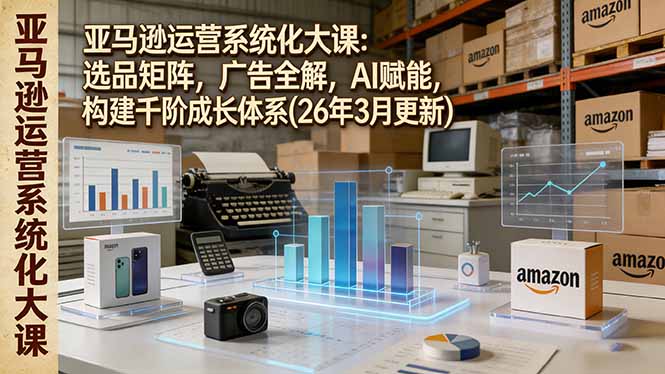 亚马逊运营系统化大课：选品矩阵，广告全解，AI赋能，构建千阶成长体系(26年3月更新-轻创联盟