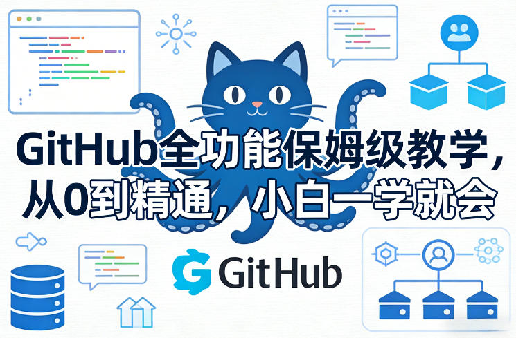 GitHub全功能保姆级教学，从0到精通，小白一学就会-轻创联盟