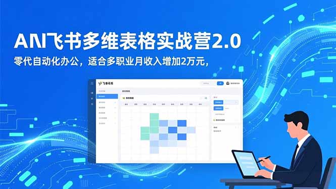 AI+飞书多维表格实战营2.0：零代码自动化办公，适合多职业月收入增加2万元-轻创联盟