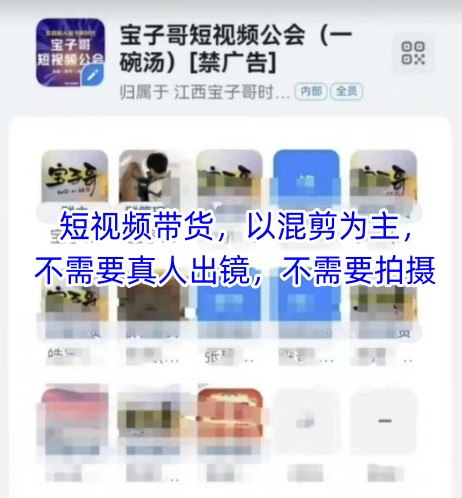 宝子哥头部团队短视频带货，以混剪为主，不需要真人出镜，不需要拍摄【更新12月】-轻创联盟