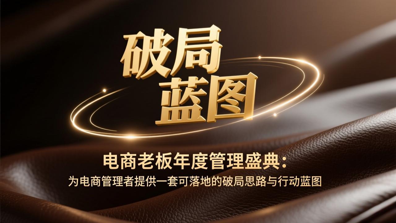 电商老板年度管理盛典：为电商管理者提供一套可落地的破局思路与行动蓝图-轻创联盟