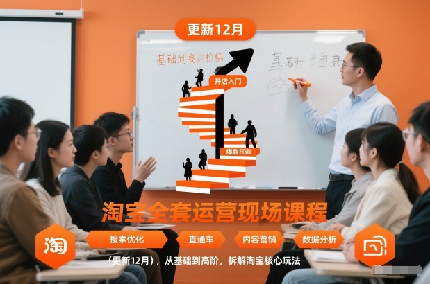 淘宝全套运营现场课程(更新26年1月)，从基础到高阶，拆解淘宝核心玩法-轻创联盟