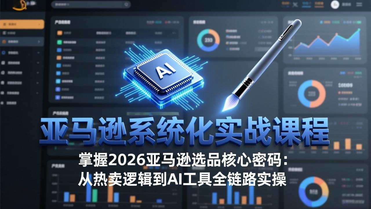 亚马逊系统化实战课-更新3月：2026最新选品方法论，从热卖原因分析到AI作图，提升选品成功率-轻创联盟