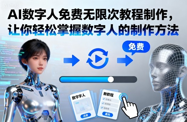 AI数字人免费无限次教程制作，让你轻松掌握数字人的制作方法-轻创联盟