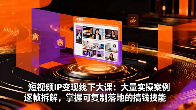 短视频IP变现线下大课：大量实操案例逐帧拆解，掌握可复制落地的搞钱技能-轻创联盟
