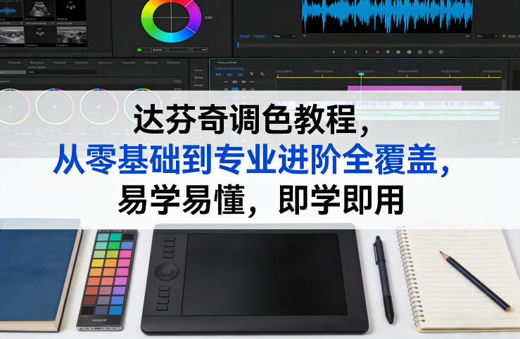 达芬奇调色教程，从零基础到专业进阶全覆盖，易学易懂，即学即用-轻创联盟