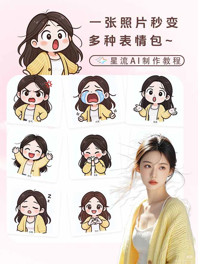 一张照片秒变N种专属表情包，三步搞定可爱搞怪治愈风，从此斗图聊天不再到处存别人图-轻创联盟