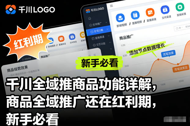 千川全域推商品功能详解，商品全域推广还在红利期，新手必看-轻创联盟