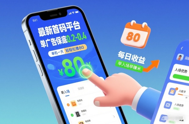 最新首码平台，单广告保底0.2-0.4，单机一天轻松撸80，早入场早賺米【揭秘】-轻创联盟