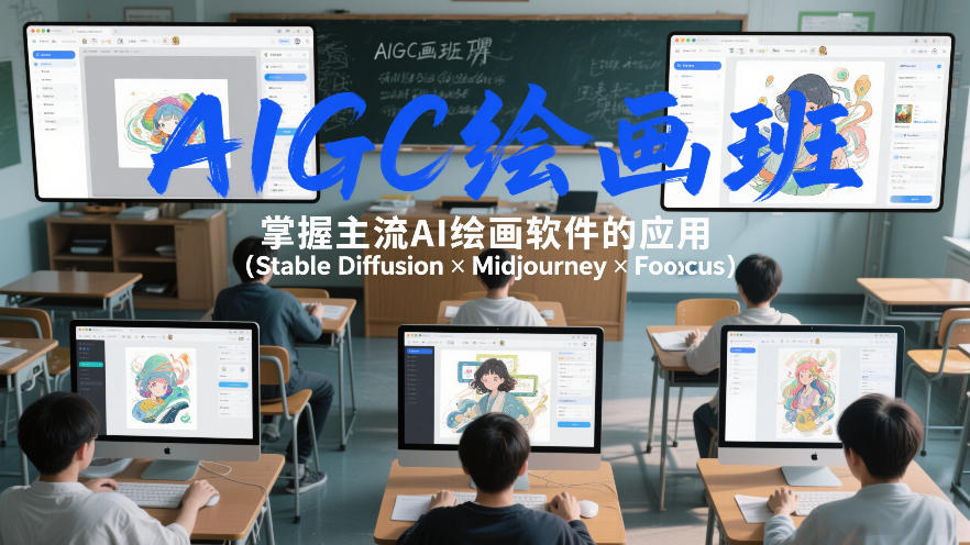 AIGC绘画班，掌握主流Ai绘画软件的应用(Stable Diffusion x Midjourney x Fooocus)-轻创联盟