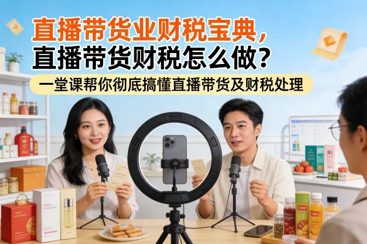 直播带货业财税宝典，直播带货财税怎么做？一堂课帮你彻底搞懂直播带货及财税处理-轻创联盟