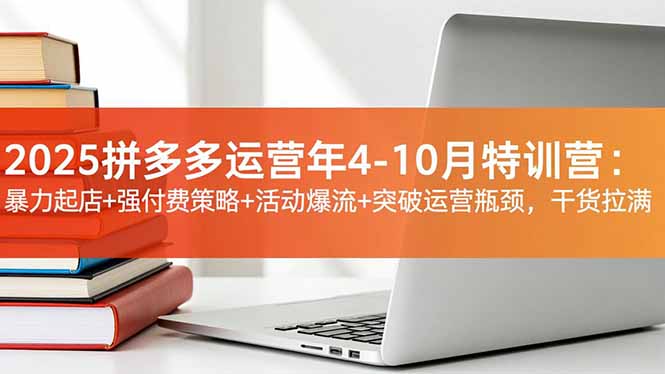 2025拼多多运营年4-10月特训营：暴力起店+强付费策略+活动爆流+突破运营瓶颈，干货拉满-轻创联盟