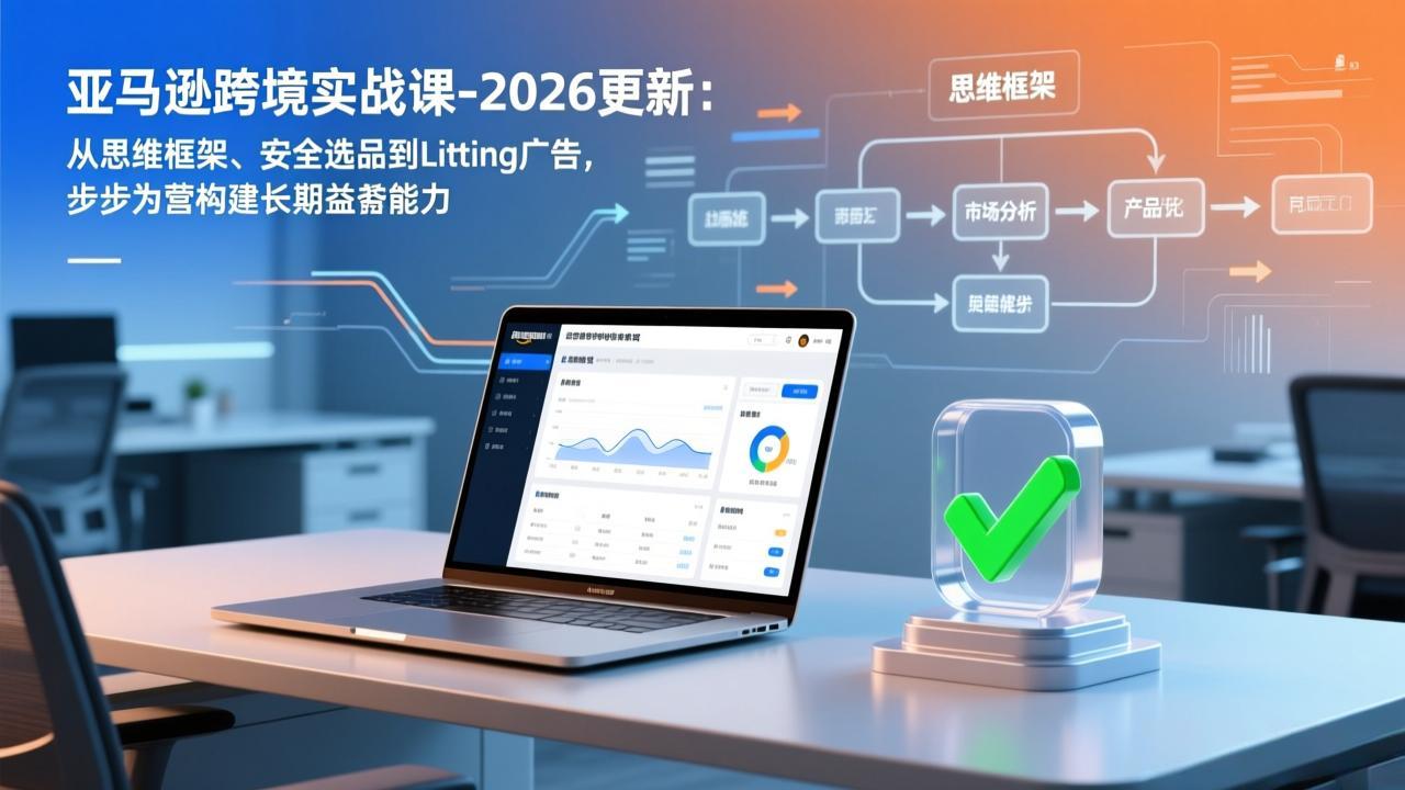 亚马逊跨境实战课-2026更新：从思维框架、安全选品到Listing广告，步步为营构建长期盈利能力-轻创联盟