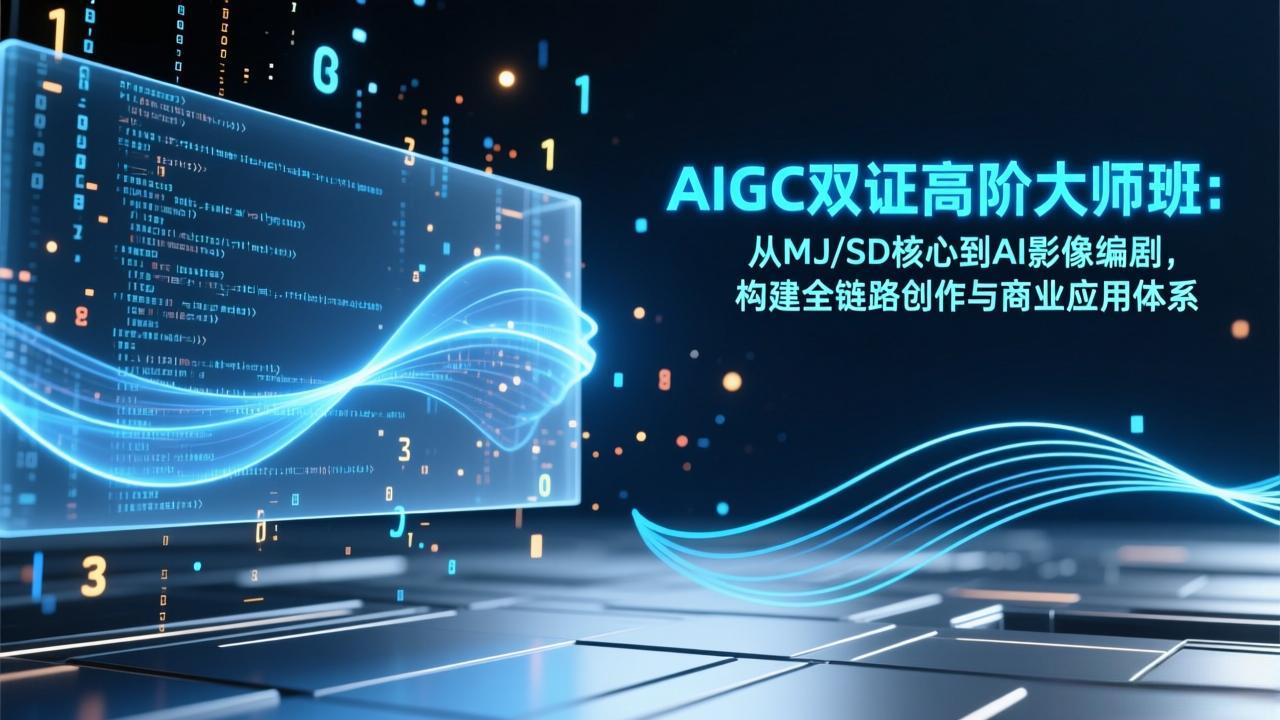 AIGC双证高阶大师班：从MJ/SD核心到AI影像编剧，构建全链路创作与商业应用体系-轻创联盟