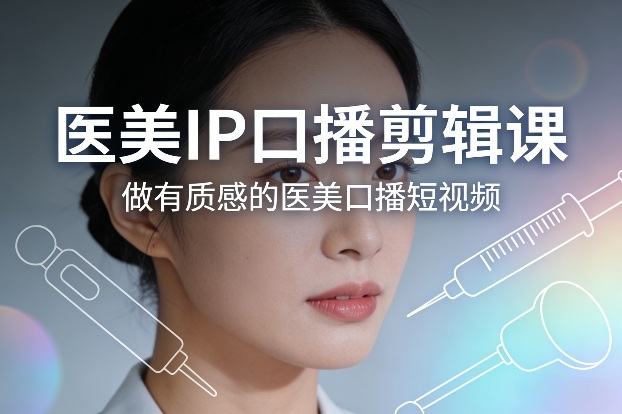 医美IP口播剪辑课，做有质感的医美口播短视频-轻创联盟