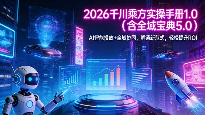 2026 千川乘方实操手册 1.0(含全域宝典 5.0-轻创联盟