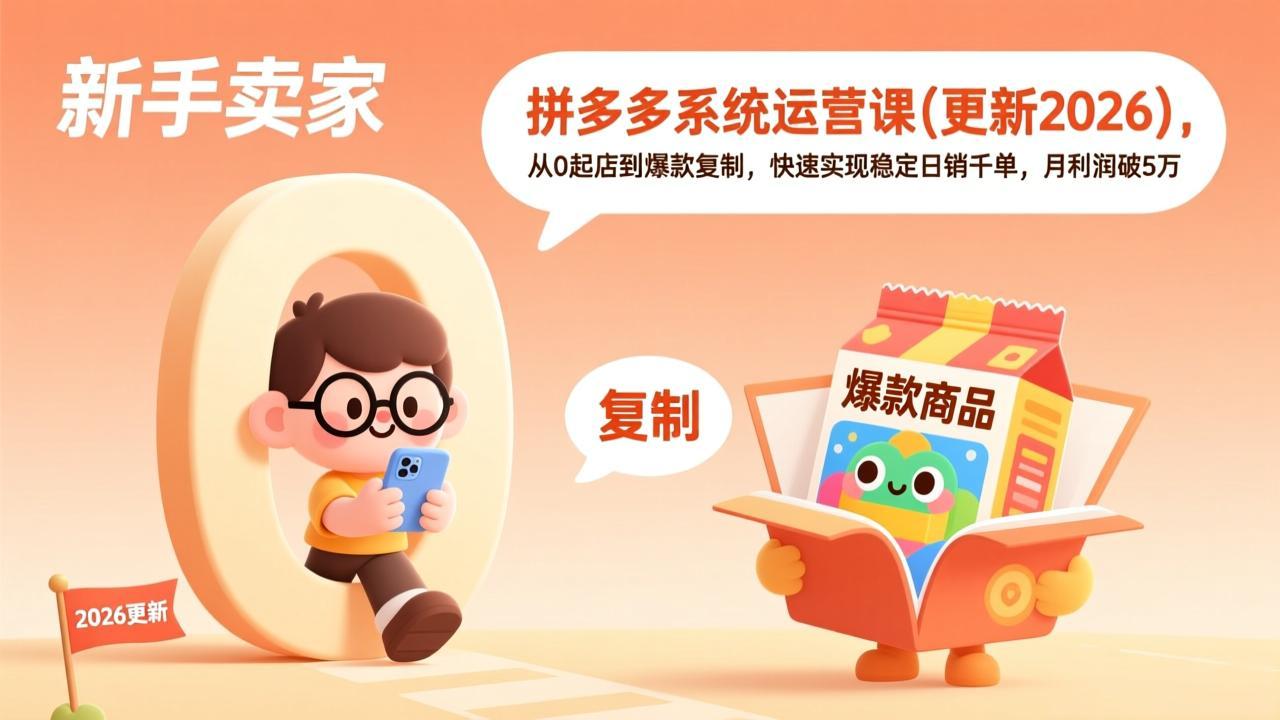 拼多多系统运营课(更新2026-轻创联盟