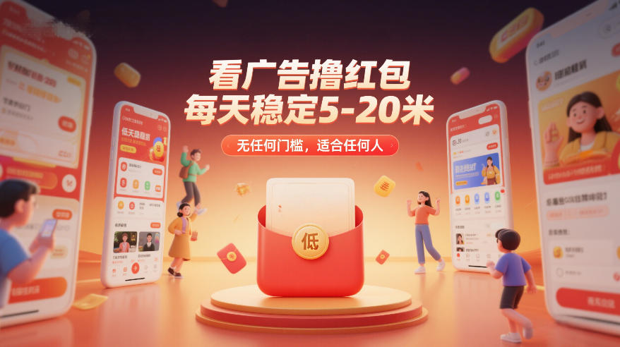 看广告撸红包，每天稳定5-20米，无任何门槛，适合任何人-轻创联盟