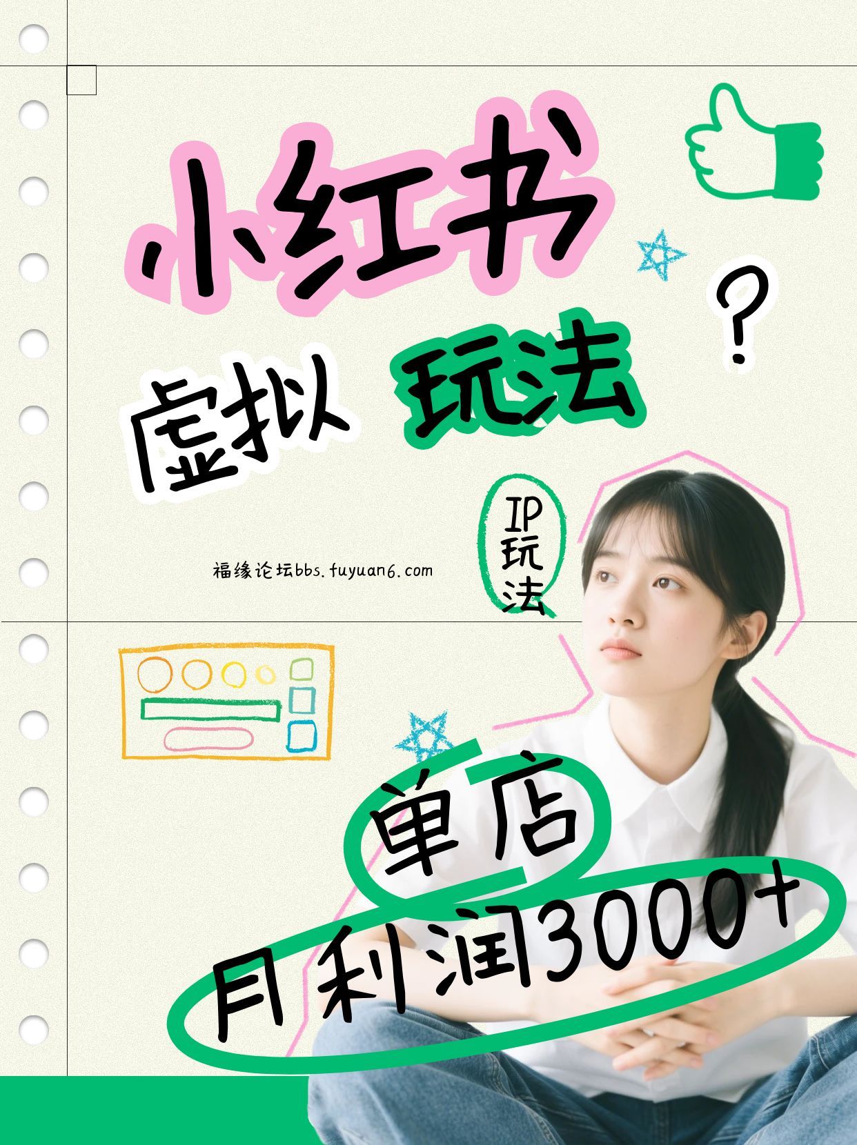 小红书虚拟玩法(铺货流和单品玩法)，单店月利润3000+，IP打法+原创商品(0违规)-轻创联盟