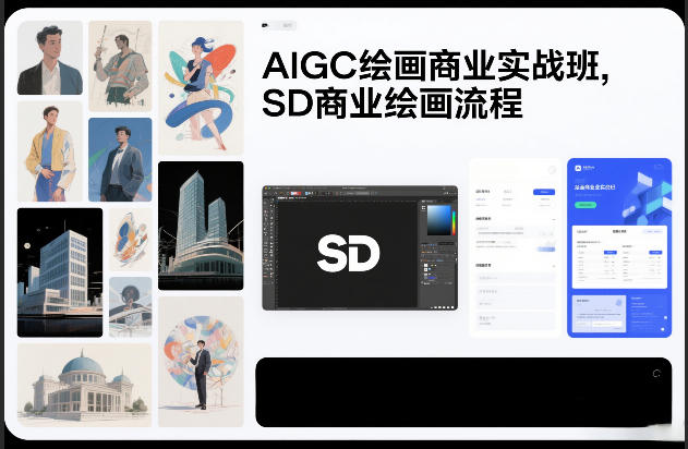 AIGC绘画商业实战班，SD商业绘画流程-轻创联盟