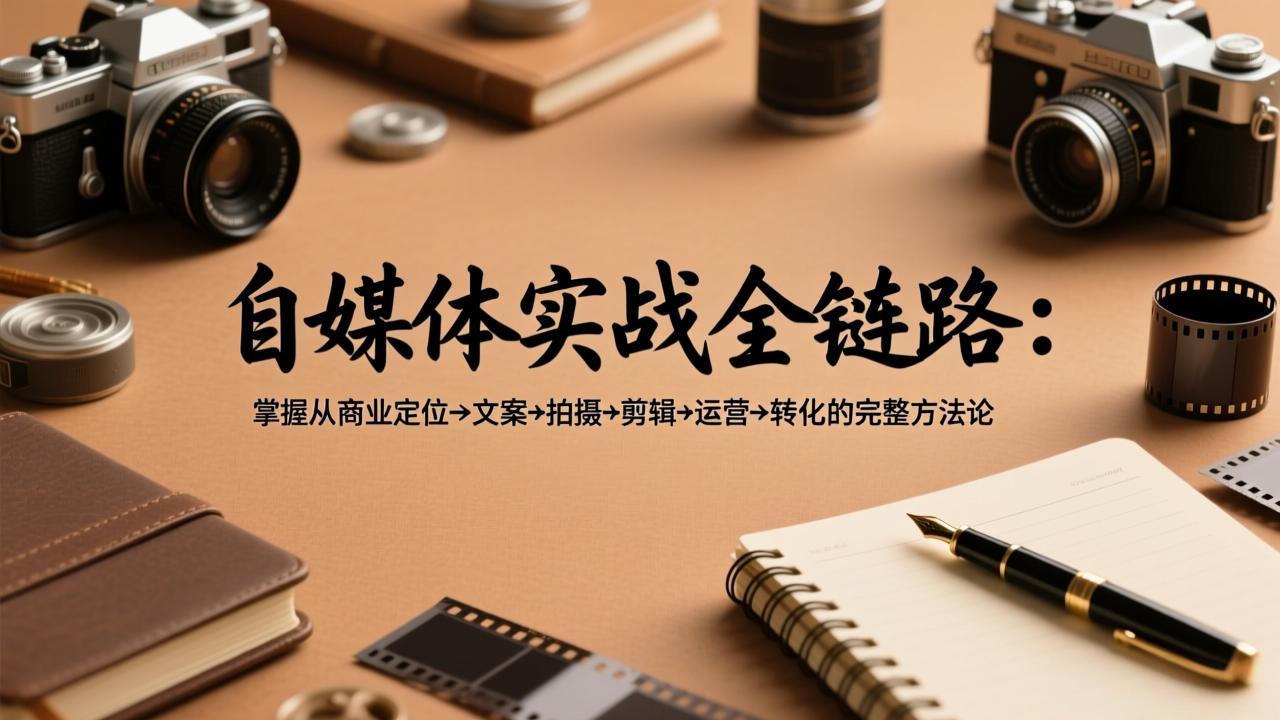 自媒体实战全链路:掌握从商业定位→文案→拍摄→剪辑→运营→转化的完整方法论-轻创联盟