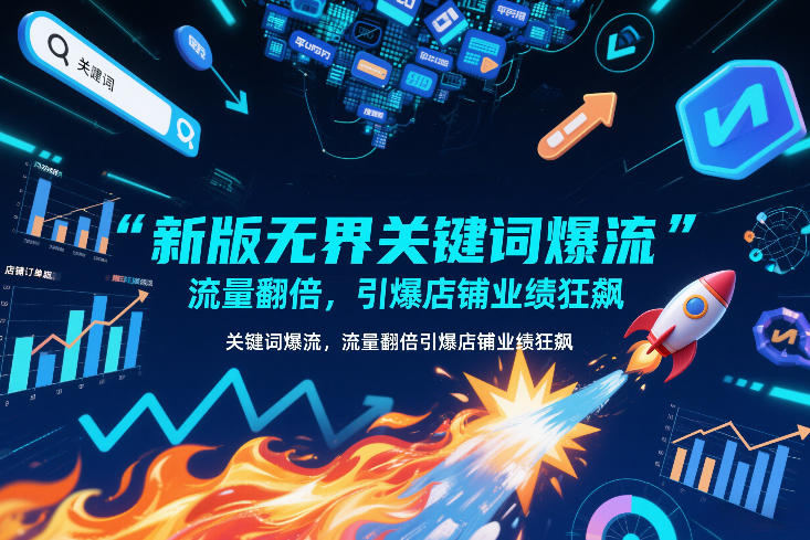 新版无界关键词爆流，流量翻倍，引爆店铺业绩狂飙-轻创联盟