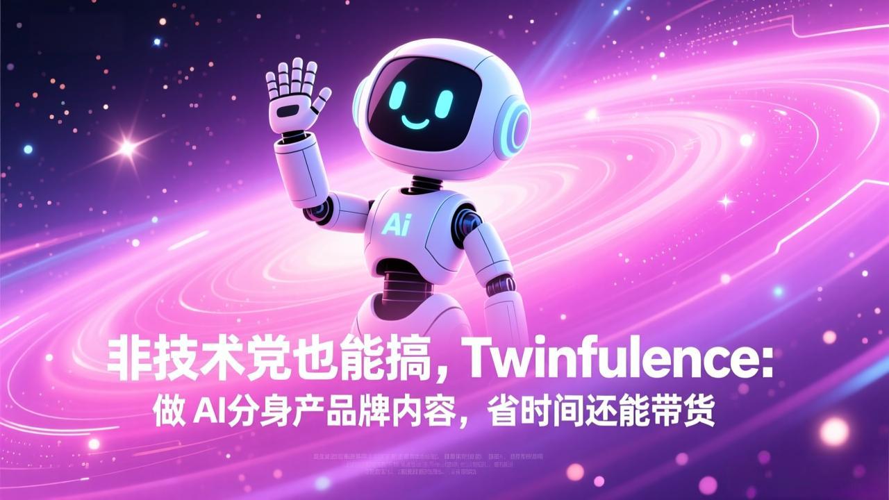 非技术党也能搞!Twinfluence:做 AI 分身产品牌内容,省时间还能带货-轻创联盟